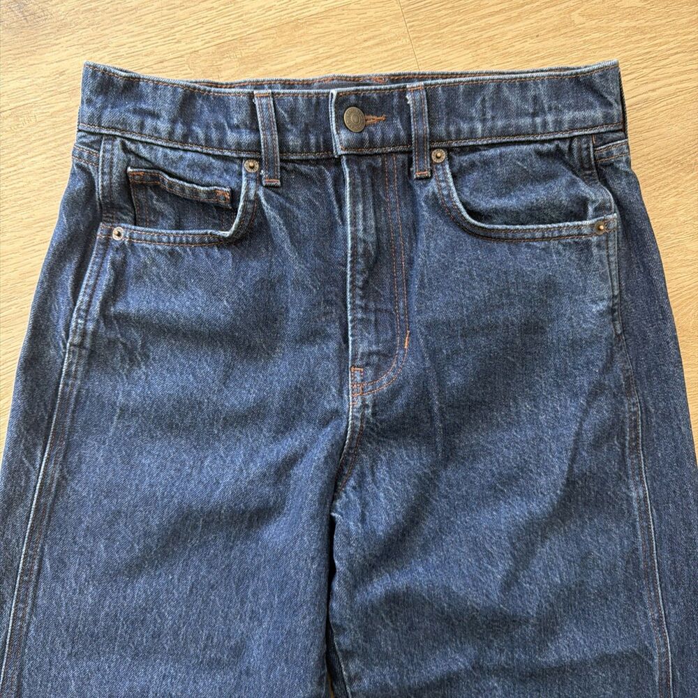 Veronica Beard Taylor Relaxed Wide Leg High Rise Jeans 28 Raw Hem - Picture 4 of 9